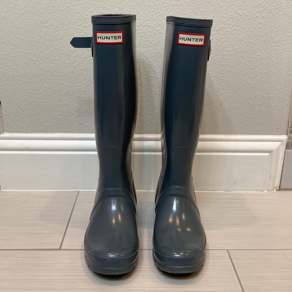 Blue/grey Hunter Rainboots